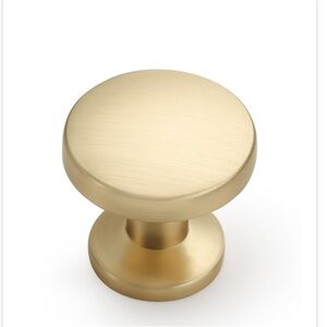 Brushed Brass Gold Round Cabinet Knob-10 pack